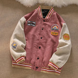 Vintage Embroidery Loose Varsity Jacket