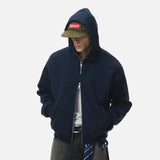 Warm Double Zip Hip Hop Hooded Sweatshirt