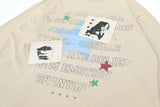 Vintage Embroidery Patch Letter T-Shirt