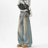 Baggy Wide Leg Vintage Wash Jeans