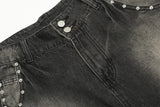 Y2K Rivets Washed Lightning Jorts