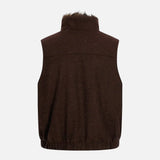 Effortless Fur Stand Collar Vest