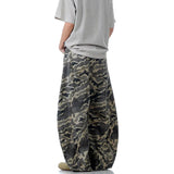 Vintage Camouflage Streetwear Cargo High Jeans