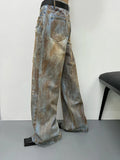 Blue Tie Dye Aesthetic Baggy Jeans