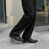 Upturned Casual Platform Derby Leather Shoes