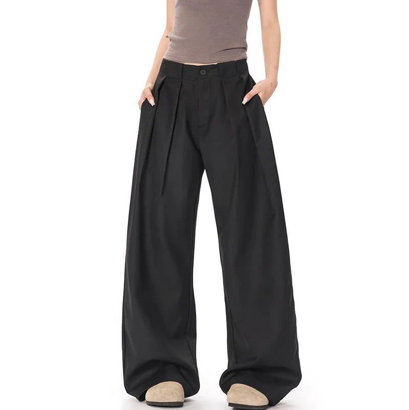 Knife Design Wide Leg Suit Pants