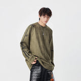 Bamboo Pattern Crew Neck Sweatshirt