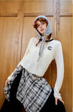 Women Minimalist Embroidered Logo Knit Sweater