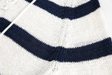 Y2K Plush Striped Lace Up Knitted Sweater