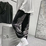 Retro Hip Hop Angel Wings Sweatpants