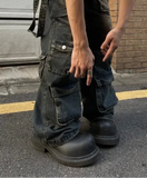 Advanced Streetwear Loose Fit Cargo Jeans