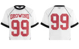 Y2K Patchwork Mesh O-Neck Collar Graphic Sport T-Shirt