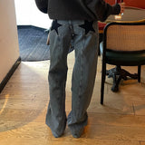 Model Wearing the Y2K Star-Gazer Jeans