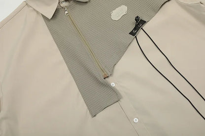 Y2k Loose Patchwork Shirt
