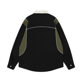 Casual Letter Embroidery Patchwork Long Sleeve Shirt