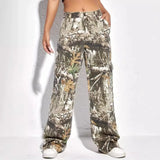 Button Fly Dirty Baggy Cargo Pants