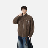 Stylish Casual Stand-UP Collar Zip-Up Jacket