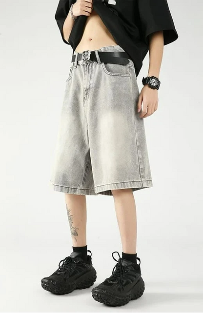 Streetwear Loose Straight Leg Denim Short