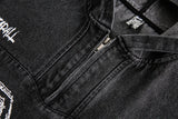 Embroidered Number Hooded Jacket