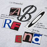 Graphic Print Loose Alphabet T-shirt