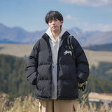 Streetwear Thicken Solid Stand Collar Puffer Jacket
