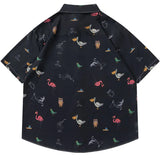 High-Quality Tropical Birds Graphic Short Sleeve Shirt
