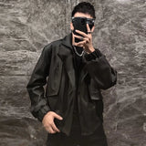 Solid Color Autumn Flight Leather Jacket