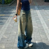 Vintage Sexy Ripped Wide Leg Jeans