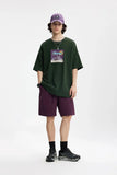 Solid Color Mountain Graphic T-Shirt