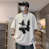 Streetwear Casual Korean Print Oversized T-Shirt