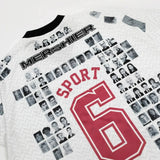 Y2K Vibrant Patchwork V-Neck Sport T-Shirt
