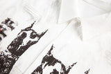 Graffiti Doberman Printed Short Sleeve Shirt