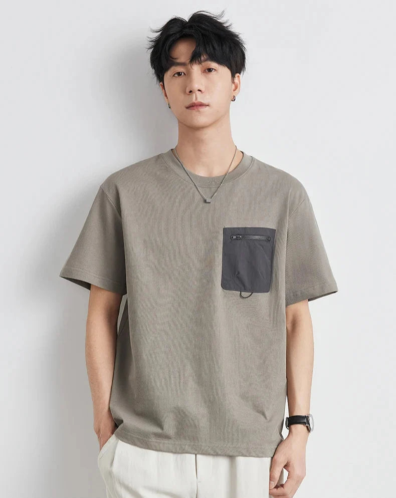 Men's Casual Summer Pocket Loose Fit T-Shirt