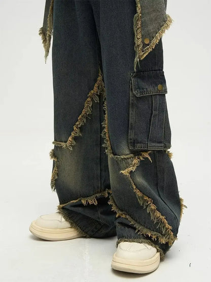 Work & Play Retro Design Five Star Straight Jeans
