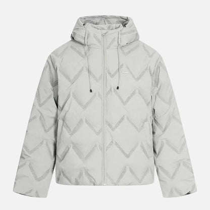 Premium Rhombus Plaid Hooded Windbreaker Jacket