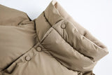 Breathable Stand Collar Thick Padded Puffer Jacket