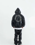 Breathable Stylish Pleated Leather Motorcycle Pants