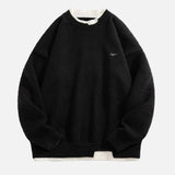 Y2K Soloid Color Patchwork Ripped Knit Sweater