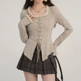 Women Korean Vintage Knitted Cardigan