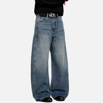 Y2K American Style Distressed Wide Leg Jeans