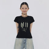 Grunge Aesthetics Vintage Graphic Short T-Shirt
