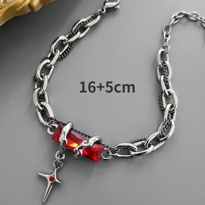 Black Zircon Star Titanium Bracelet
