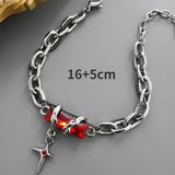 Black Zircon Star Titanium Bracelet