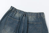 Vintage Star Patch Denim Shorts