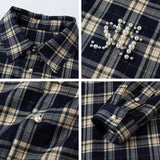Women Luxury Japanese Style Plaid Blouse Shirt