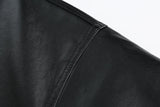 Y2K Star Patchwork Motorcycle Leather Jacket