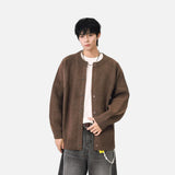 Soft Ribbed Knit Button Front Cardigan