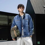 Trendy American Motorcycle Denim Jacket