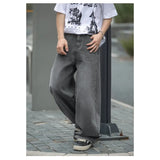 Relaxed Fit Vintage Washed Straight Jeans