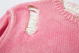Vintage Distressed Loose Knitwear Sweater